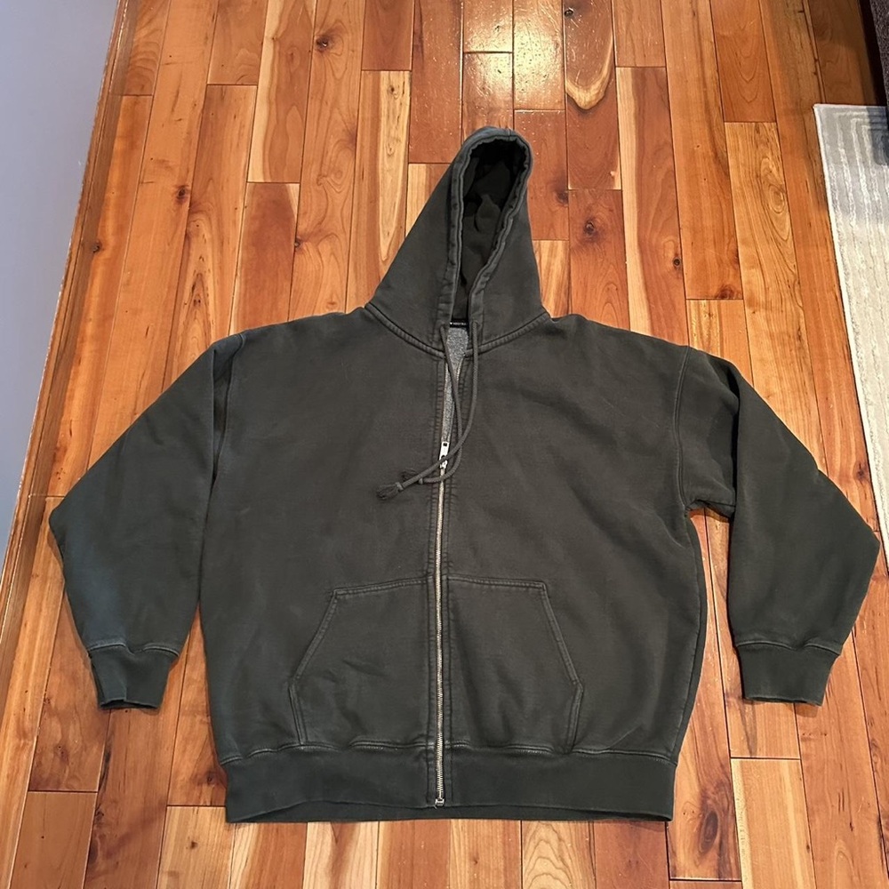 Dark Green Zip-Up Hoodie